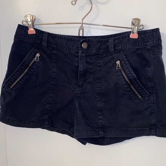 Navy Shorts with Zipper Detail - Picture 1 of 2
